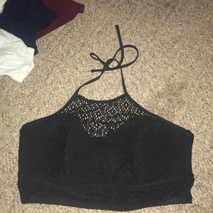 Black bathing suit top